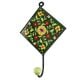 Forest Green Wheel Flower Ceramic Tile Hook